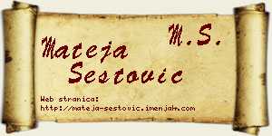 Mateja Šestović vizit kartica